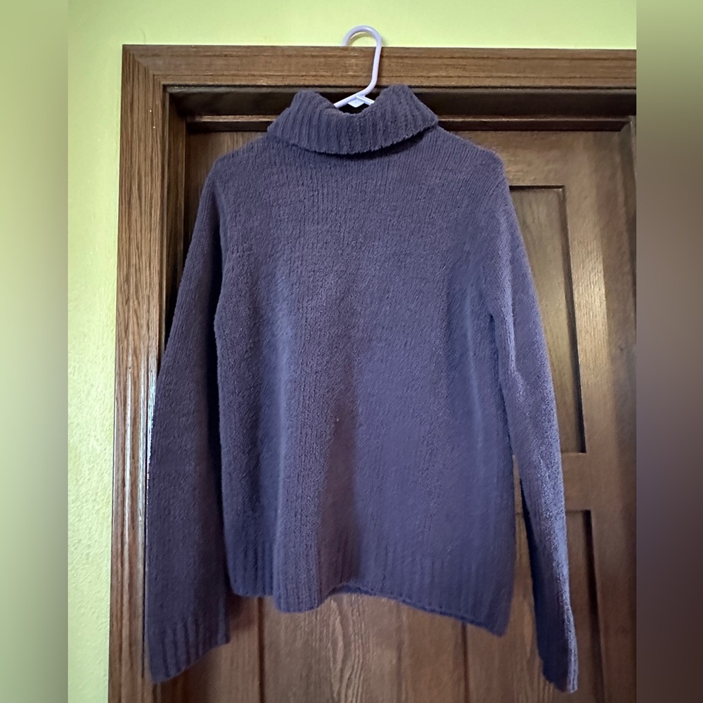 Women's Purple Turtleneck Sweater